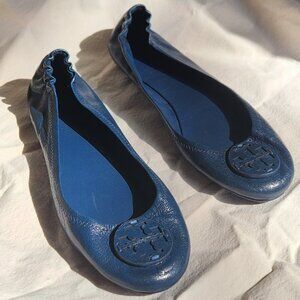Blue tory burch flats